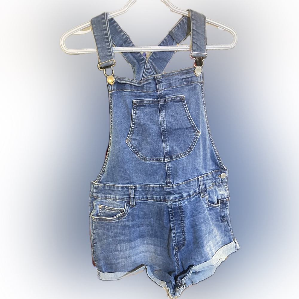 Denim Overalls Shorts